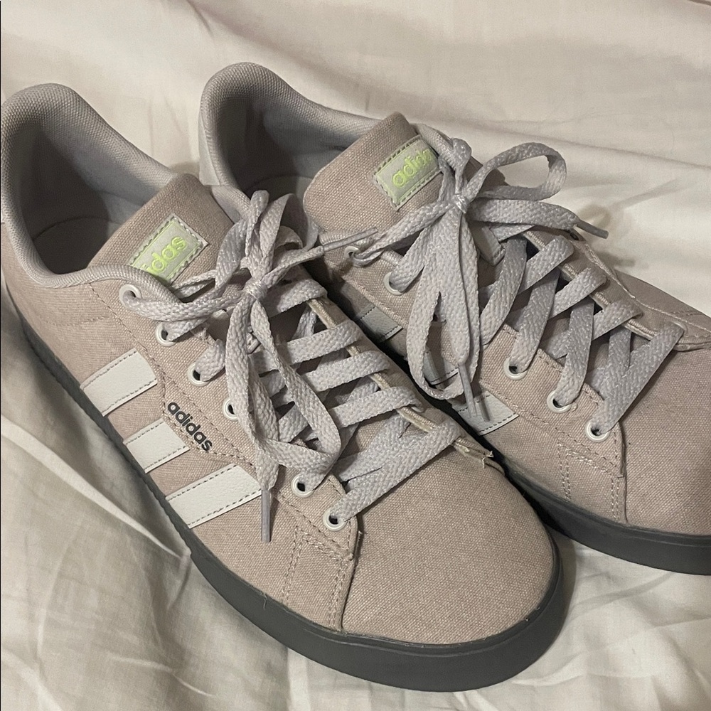 Adidas Beige and White Casual Sneakers